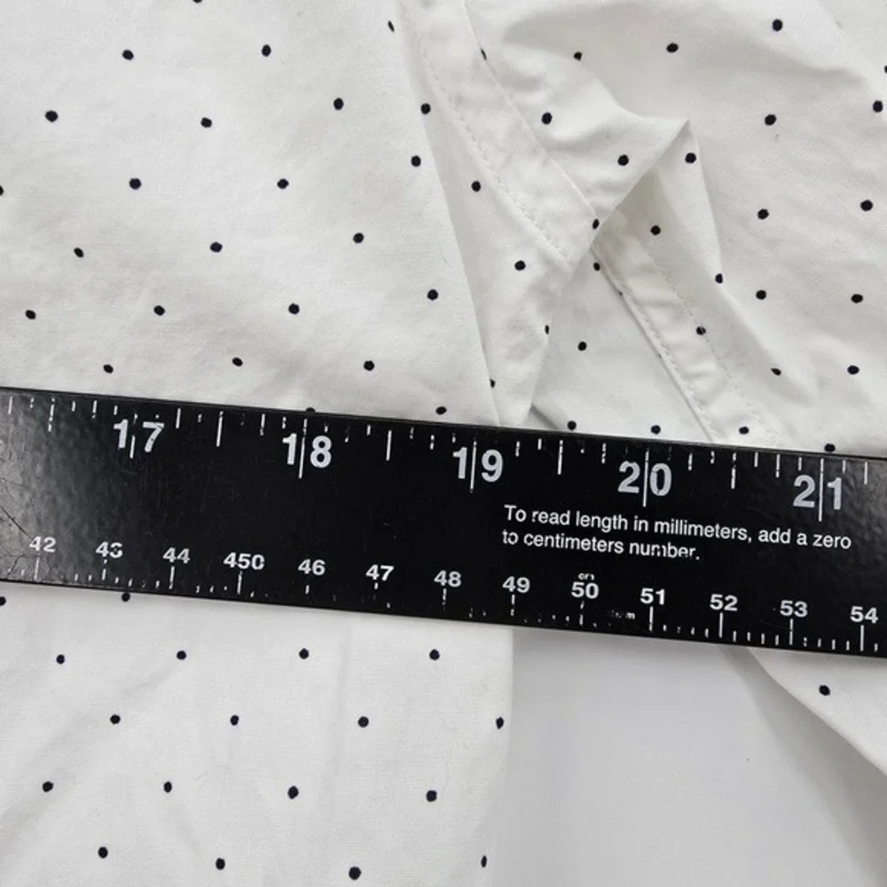 J. Crew Slim Untucked Stretch‎ Shirt Polka Dot Organic Cotton Top S